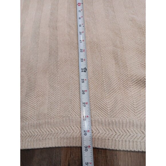 Vintage Chaps Ralph Lauren Sweater Mens 2 X  Ivory Herringbone Hand Framed - Picture 5 of 8